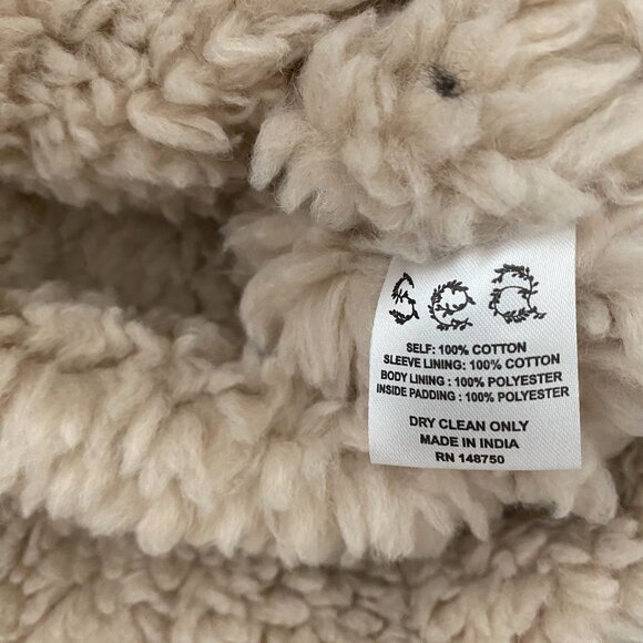 NWT Sea Newyork Diego Patchwork Denim Faux Shearling Coat Size XS - Picture 10 of 13